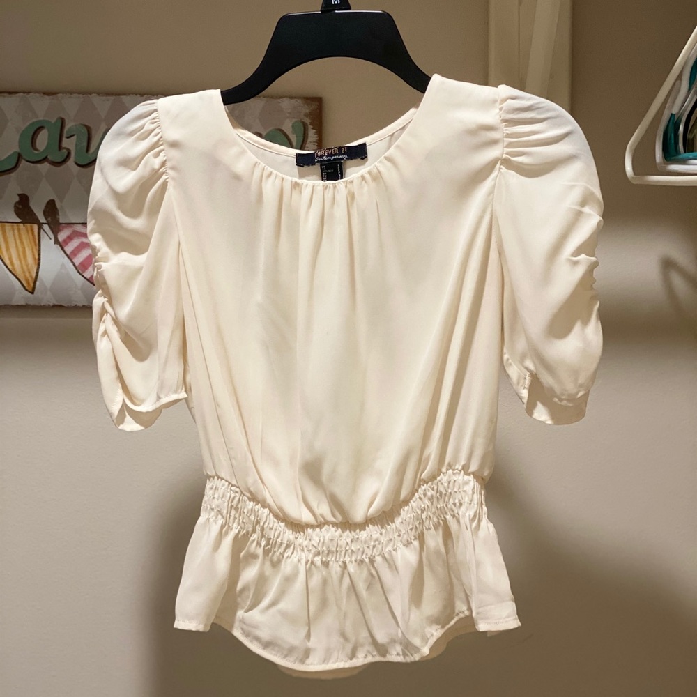 Cream forever 21 top